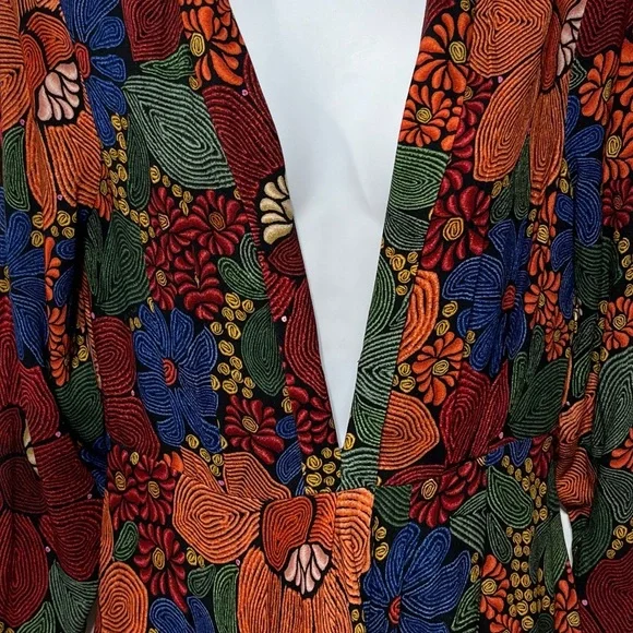 FARM Rio Red Orange Blue Green Floral Maxi Dress - Picture 5 of 11